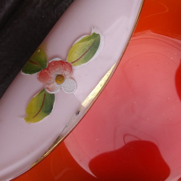 encased glass trifold candy trinket dish ashtray art glass - Picture 10 of 10